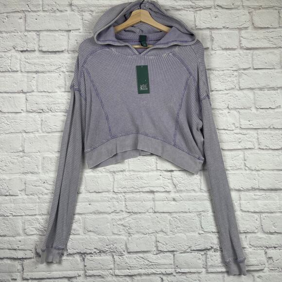 J4526 Wild Fable Cropped Waffle Hoodie size XL - Picture 1 of 5